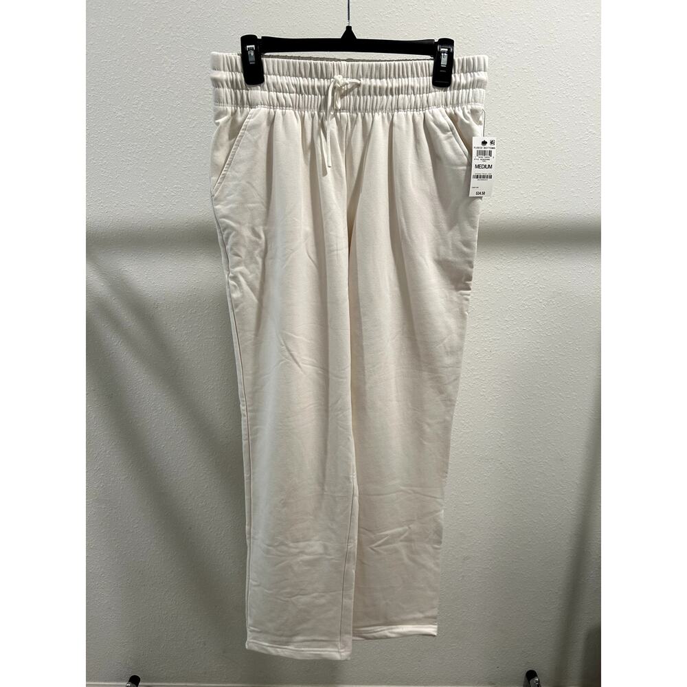 Ideology Women's Fleece Bottoms Pants Tofu Color Size Medium Cotton Blend New